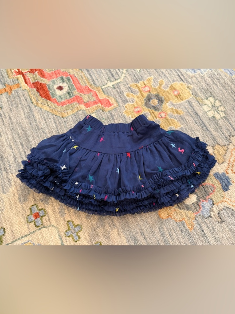 Joules Lillian Star Blue Tutu Skirt Toddler Girls size 3